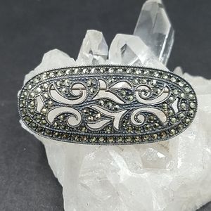 Vintage Judith Jack Sterling Marcasite Brooch
